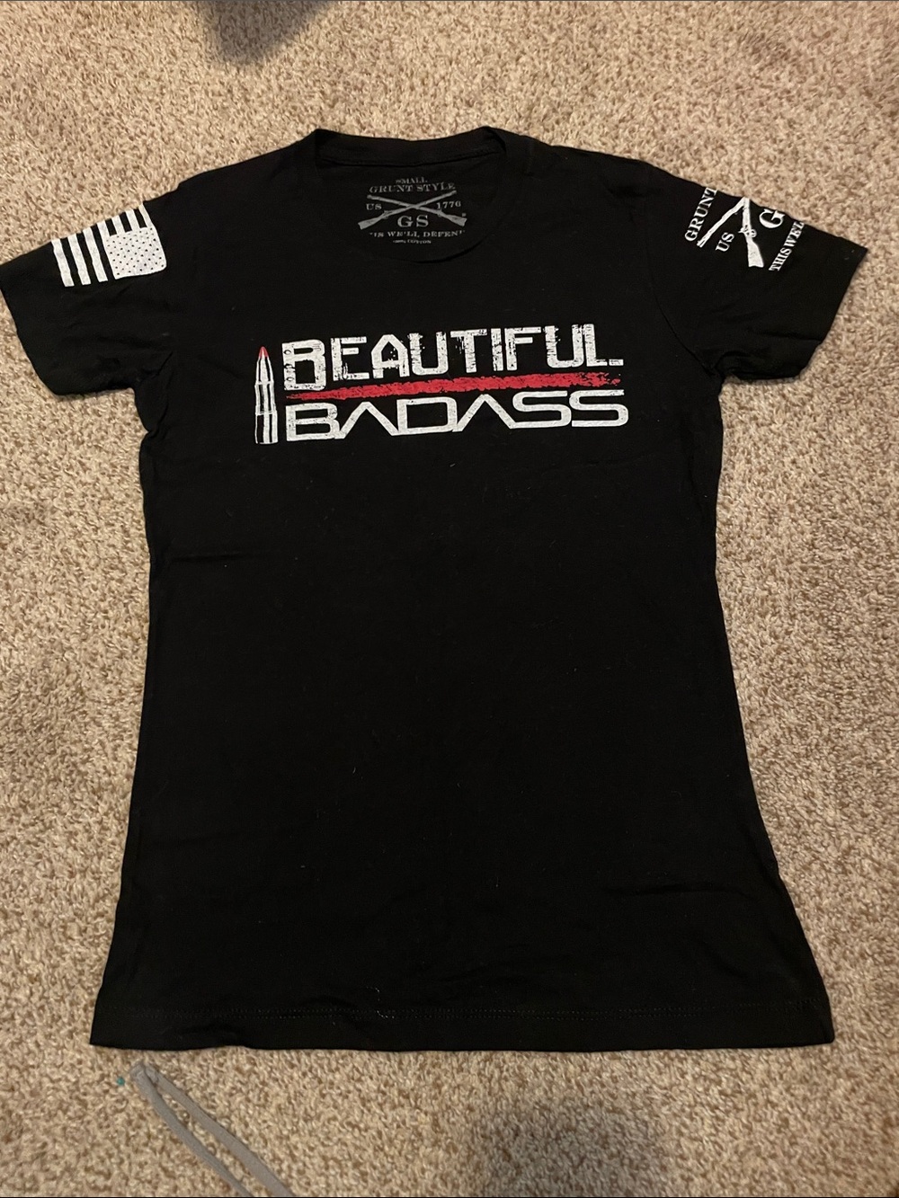 Grunt Style Black "Beautiful Badass" Short Sleeve Tee